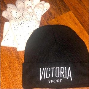 Victoria Secret beanie and gloves set